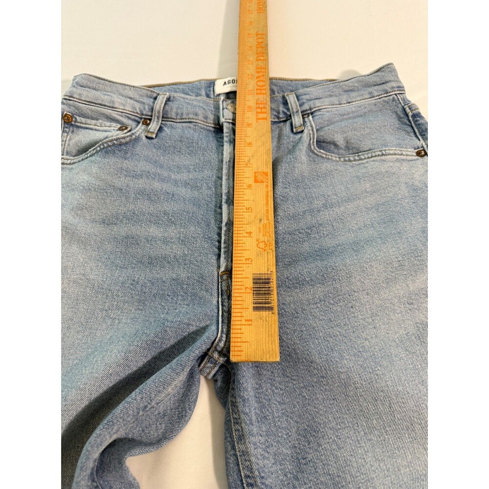 Agolde Riley High Rise Straight Crop Medium Wash Slim Straight Size 28 - Picture 8 of 16